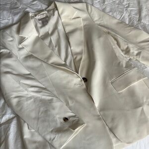 H&M Cream Blazer Classic Suit Jacket
